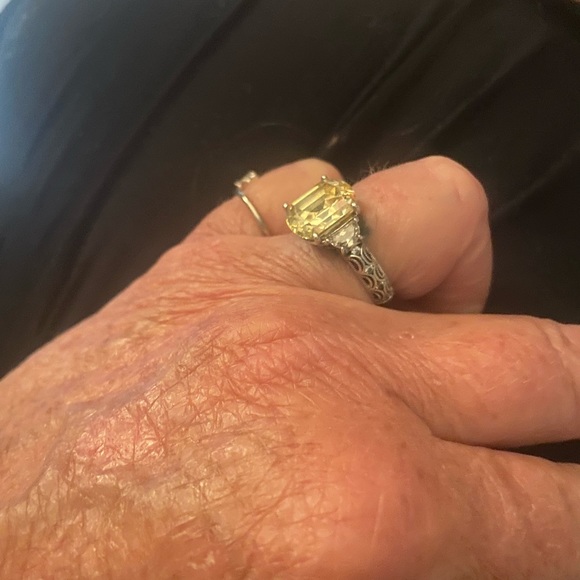 TACORI Carnary Yellow simulated Diamond ring size 5 - Picture 6 of 7